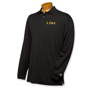LSU Tigers B&T CB DryTec LS Championship Polo - Black